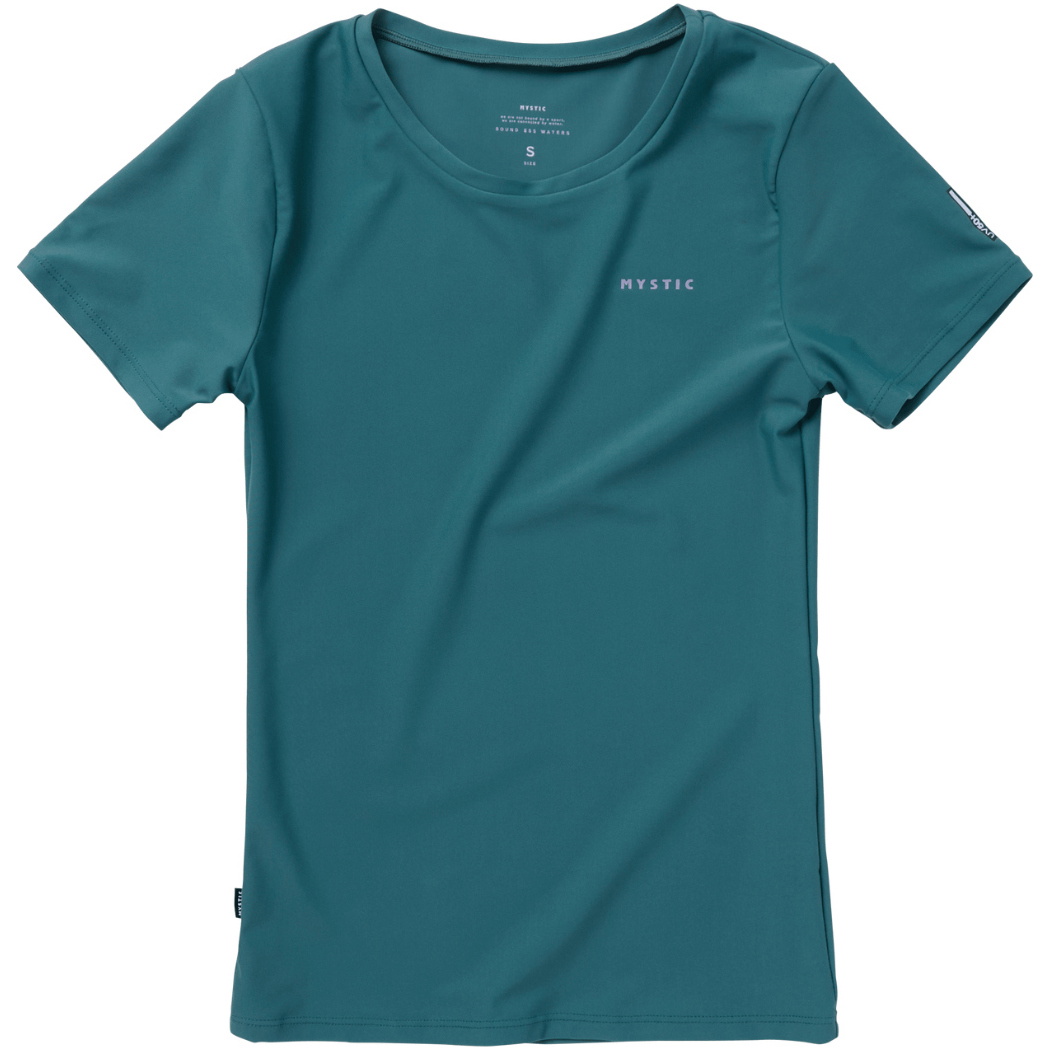 2025 Mystic Womens Star Short Sleeve Rash Vest 35001.250211 - Teal